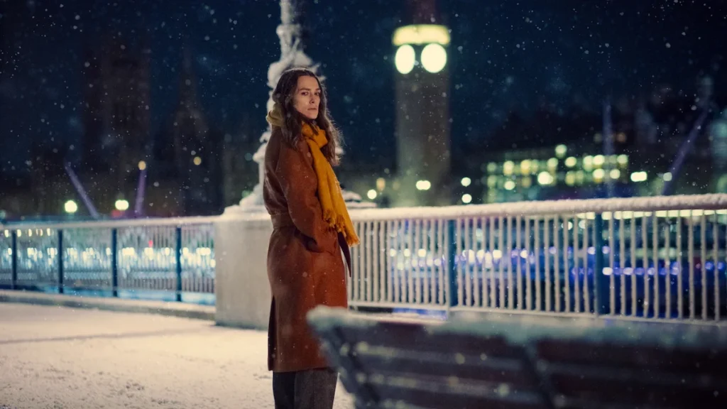 London bridge and winter snow